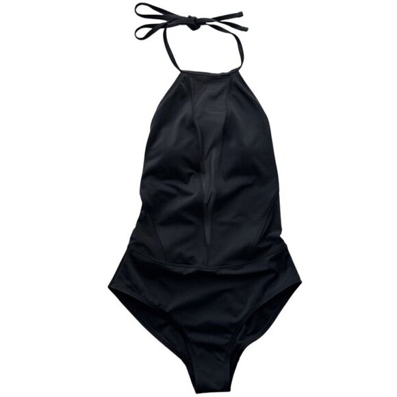 Ted Baker London Black Mesh Panel Halter one piece Swimsuit size 1 - Picture 10 of 10